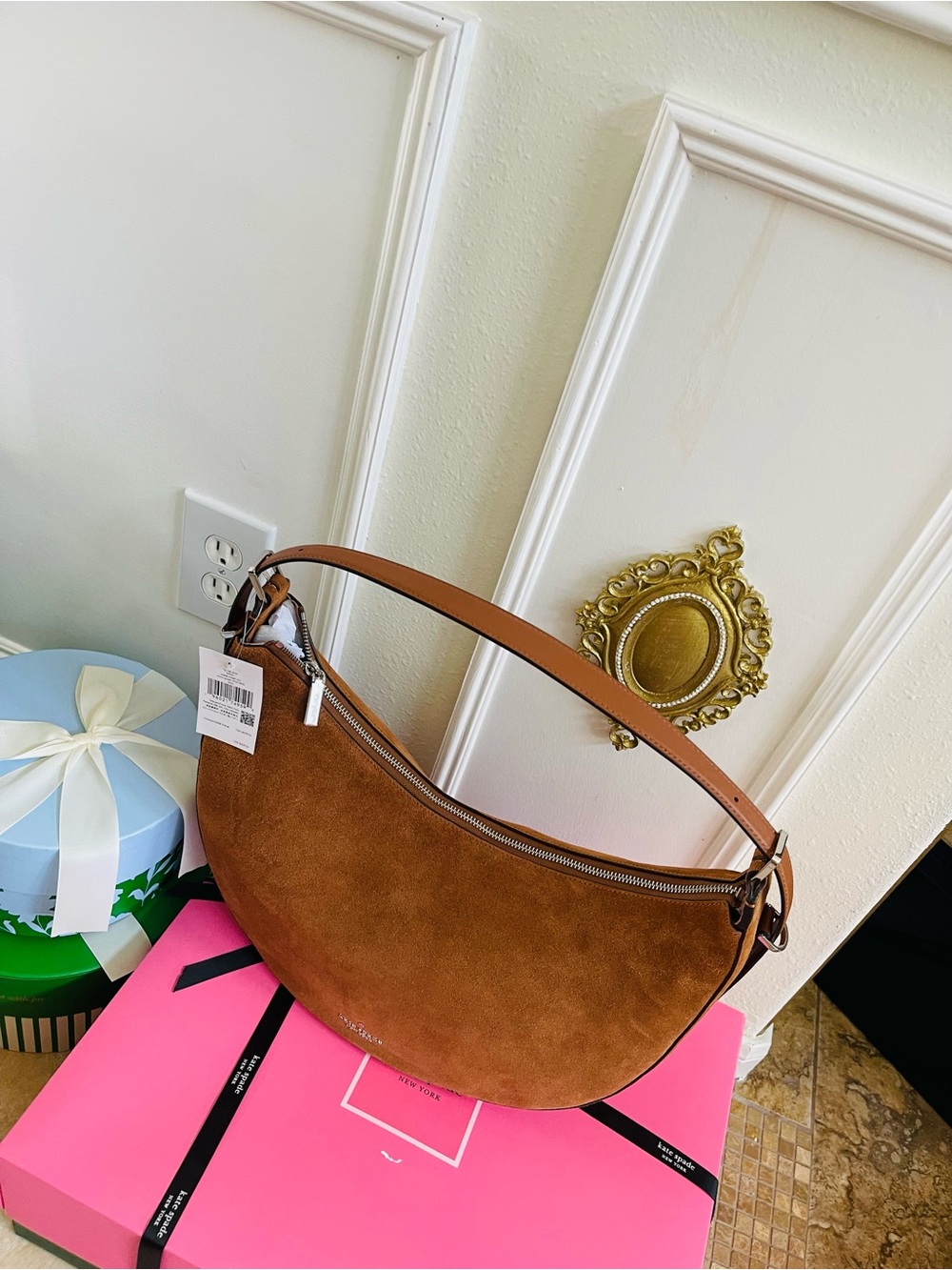 Kate Spade New York Nova Suede Large Shoulder Bag - Picture 9 of 15
